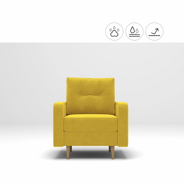 Кресло Мастерфабрик Дэйо Saga yellow ткань рогожка