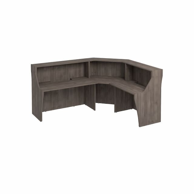 Стойка ресепшен угловая с вырезом левая/правая Юнитекс КОМФОРТ К.9234 ШТ дуб шамони темный