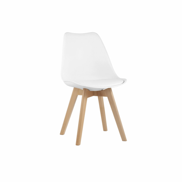 Стул пластиковый Клен Бьянко сгр045/7 полумягкий (белый)