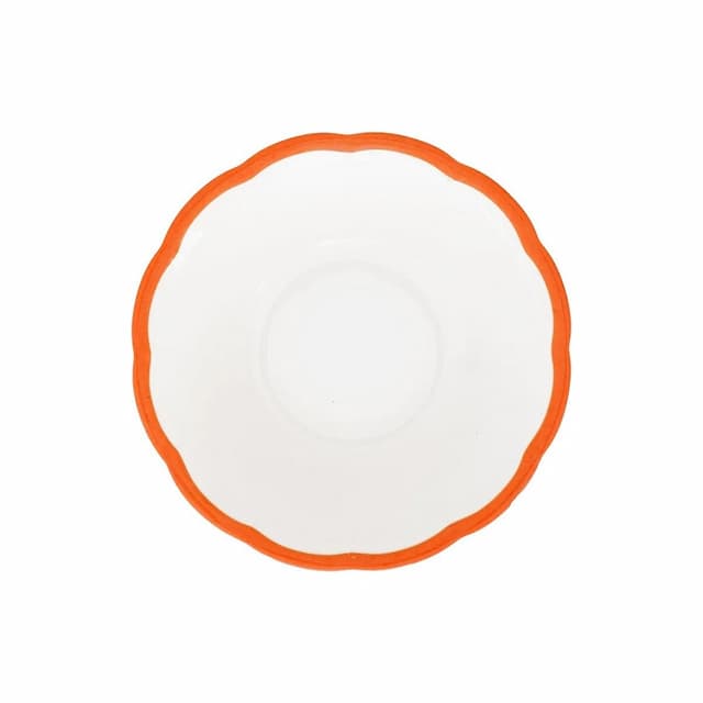 Салатник с цветным кантом (оранжевый) 16,8 см Bitossi Petalo PET00510 Bordo ruggine