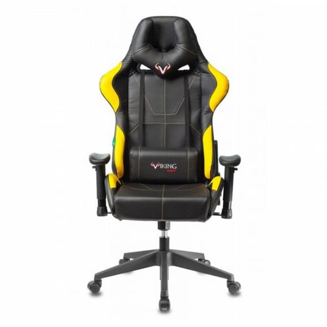 Кресло игровое Zombie VIKING 5 AERO черный/желтый эко.кожа с подголов. крестов. пластик